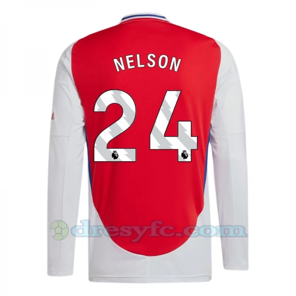 Fotbalové Dresy Arsenal FC Nelson #24 2024-25 Domácí Dres Mužské Dlouhý Rukáv