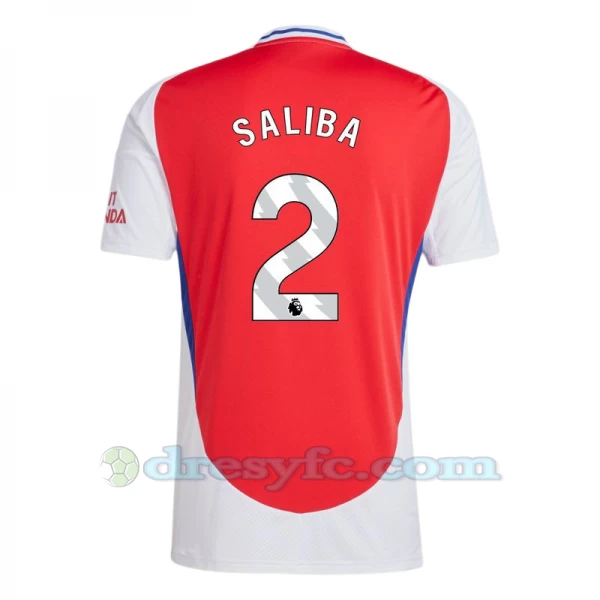Fotbalové Dresy Arsenal FC Saliba #2 2024-25 Domácí Dres Mužské