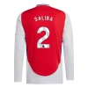 Fotbalové Dresy Arsenal FC Saliba #2 2024-25 Domácí Dres Mužské Dlouhý Rukáv