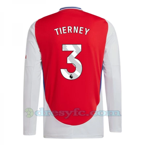 Fotbalové Dresy Arsenal FC Tierney #3 2024-25 Domácí Dres Mužské Dlouhý Rukáv