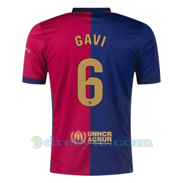 Fotbalové Dresy FC Barcelona Gavi #6 2024-25 Domácí Dres Mužské