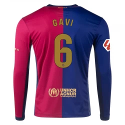 Fotbalové Dresy FC Barcelona Gavi #6 2024-25 Domácí Dres Mužské Dlouhý Rukáv