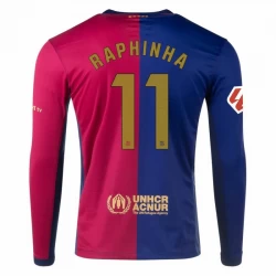 Fotbalové Dresy FC Barcelona Raphinha #11 2024-25 Domácí Dres Mužské Dlouhý Rukáv