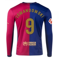 Fotbalové Dresy FC Barcelona Robert Lewandowski #9 2024-25 Domácí Dres Mužské Dlouhý Rukáv