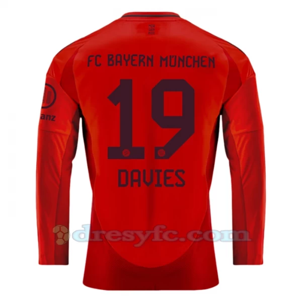 Fotbalové Dresy FC Bayern München Alphonso Davies #19 2024-25 Domácí Dres Mužské Dlouhý Rukáv