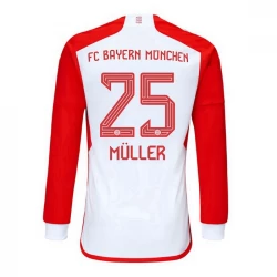 Fotbalové Dresy FC Bayern München Thomas Müller #25 2023-24 Domácí Dres Mužské Dlouhý Rukáv