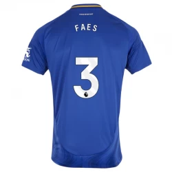 Fotbalové Dresy Leicester City Faes #3 2024-25 Domácí Dres Mužské