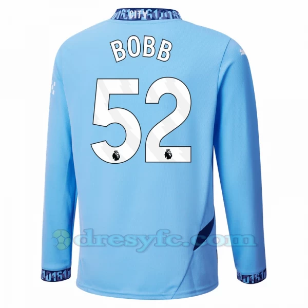 Fotbalové Dresy Manchester City Bobb #52 2024-25 Domácí Dres Mužské Dlouhý Rukáv