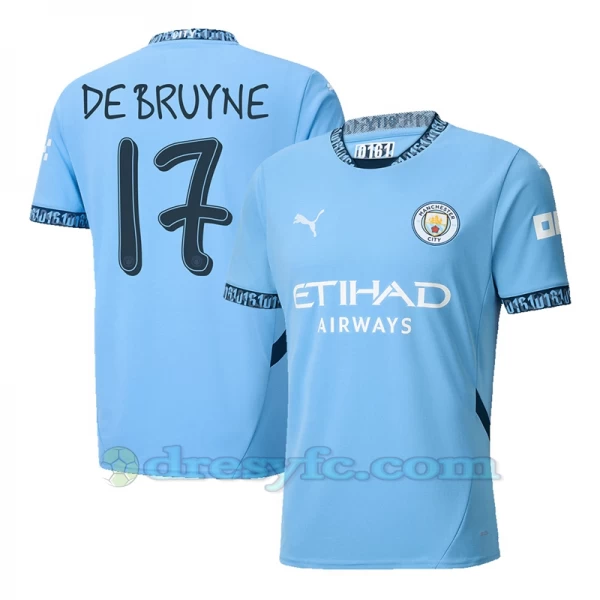 Fotbalové Dresy Manchester City Kevin De Bruyne #17 2024-25 UCL Domácí Dres Mužské