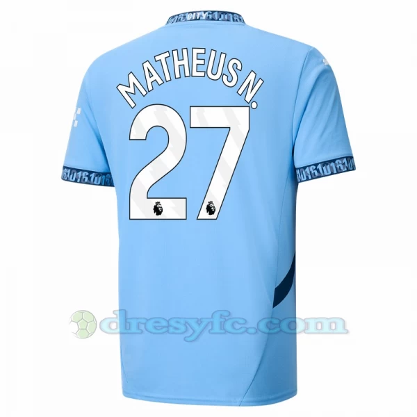 Fotbalové Dresy Manchester City Matheus N. #27 2024-25 Domácí Dres Mužské