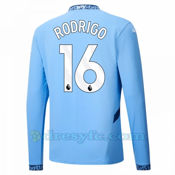 Fotbalové Dresy Manchester City Rodrigo #16 2024-25 Domácí Dres Mužské Dlouhý Rukáv