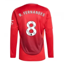 Fotbalové Dresy Manchester United Bruno Fernandes #8 2024-25 Domácí Dres Mužské Dlouhý Rukáv