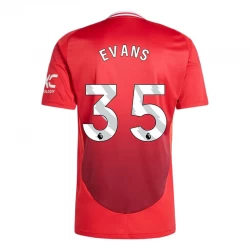 Fotbalové Dresy Manchester United Evans #35 2024-25 Domácí Dres Mužské