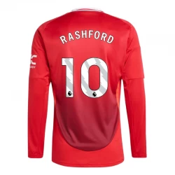 Fotbalové Dresy Manchester United Marcus Rashford #10 2024-25 Domácí Dres Mužské Dlouhý Rukáv