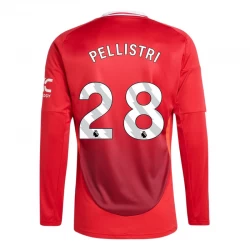 Fotbalové Dresy Manchester United Pellistri #28 2024-25 Domácí Dres Mužské Dlouhý Rukáv