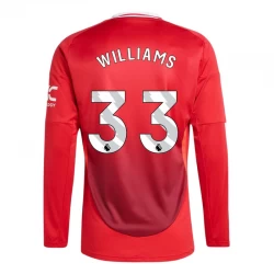 Fotbalové Dresy Manchester United Williams #33 2024-25 Domácí Dres Mužské Dlouhý Rukáv