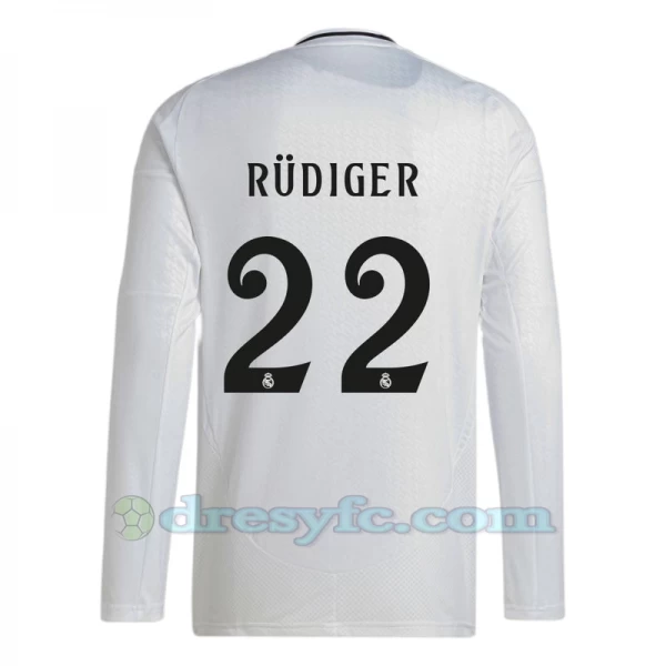 Fotbalové Dresy Real Madrid Antonio Rudiger #22 2024-25 Domácí Dres Mužské Dlouhý Rukáv