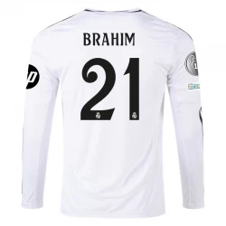 Fotbalové Dresy Real Madrid Brahim #21 2024-25 HP Domácí Dres Mužské Dlouhý Rukáv