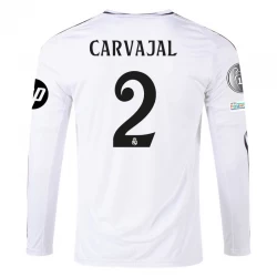 Fotbalové Dresy Real Madrid Carvajal #2 2024-25 HP Domácí Dres Mužské Dlouhý Rukáv