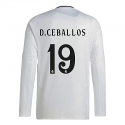 Fotbalové Dresy Real Madrid D. Ceballos #19 2024-25 Domácí Dres Mužské Dlouhý Rukáv