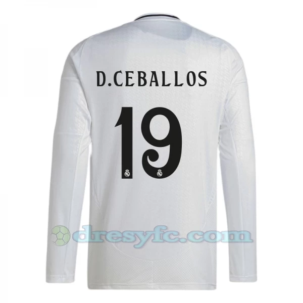 Fotbalové Dresy Real Madrid D. Ceballos #19 2024-25 Domácí Dres Mužské Dlouhý Rukáv