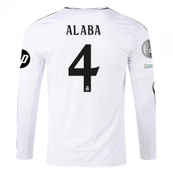 Fotbalové Dresy Real Madrid David Alaba #4 2024-25 HP Domácí Dres Mužské Dlouhý Rukáv