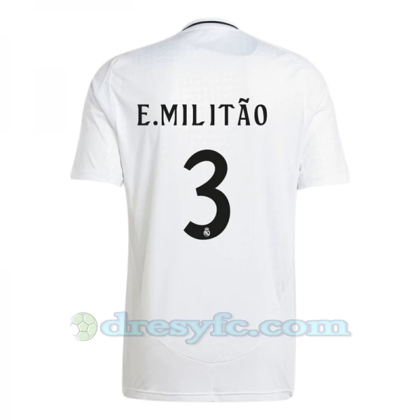 Fotbalové Dresy Real Madrid E. Militao #3 2024-25 Domácí Dres Mužské