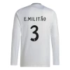 Fotbalové Dresy Real Madrid E. Militao #3 2024-25 Domácí Dres Mužské Dlouhý Rukáv