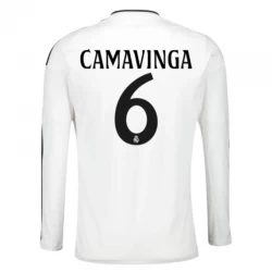 Fotbalové Dresy Real Madrid Eduardo Camavinga #6 2024-25 Domácí Dres Mužské Dlouhý Rukáv