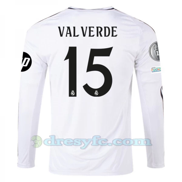 Fotbalové Dresy Real Madrid Federico Valverde #15 2024-25 HP Domácí Dres Mužské Dlouhý Rukáv