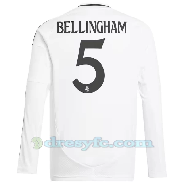 Fotbalové Dresy Real Madrid Jude Bellingham #5 2024-25 Domácí Dres Mužské Dlouhý Rukáv