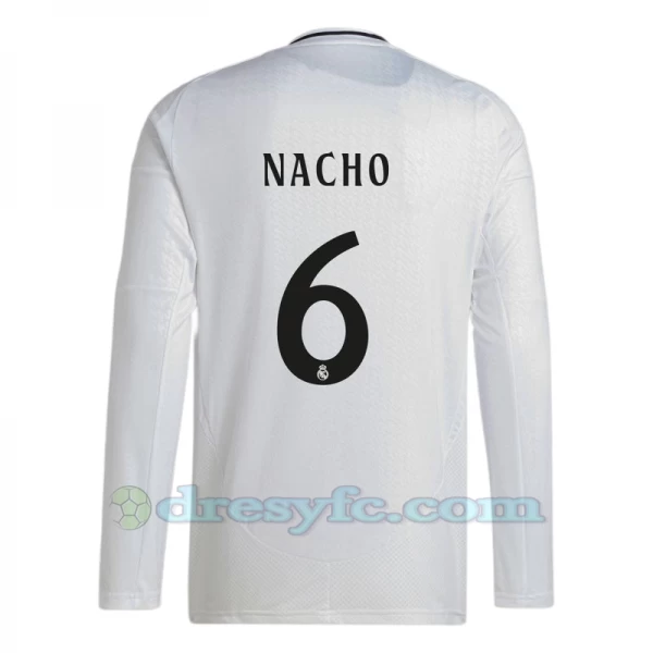 Fotbalové Dresy Real Madrid Nacho #6 2024-25 Domácí Dres Mužské Dlouhý Rukáv