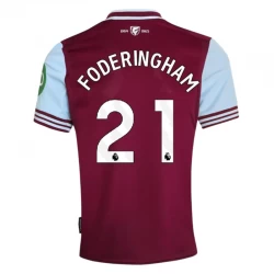 Fotbalové Dresy West Ham United Foderingham #21 2024-25 Domácí Dres Mužské