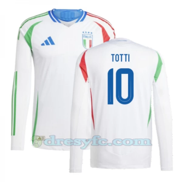 Francesco Totti #10 Fotbalové Dresy Itálie Mistrovství Evropy 2024 Venkovní Dres Mužské Dlouhý Rukáv