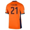 Frenkie de Jong #21 Fotbalové Dresy Holandsko Mistrovství Evropy 2024 Domácí Dres Mužské