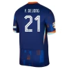 Frenkie de Jong #21 Fotbalové Dresy Holandsko Mistrovství Evropy 2024 Venkovní Dres Mužské