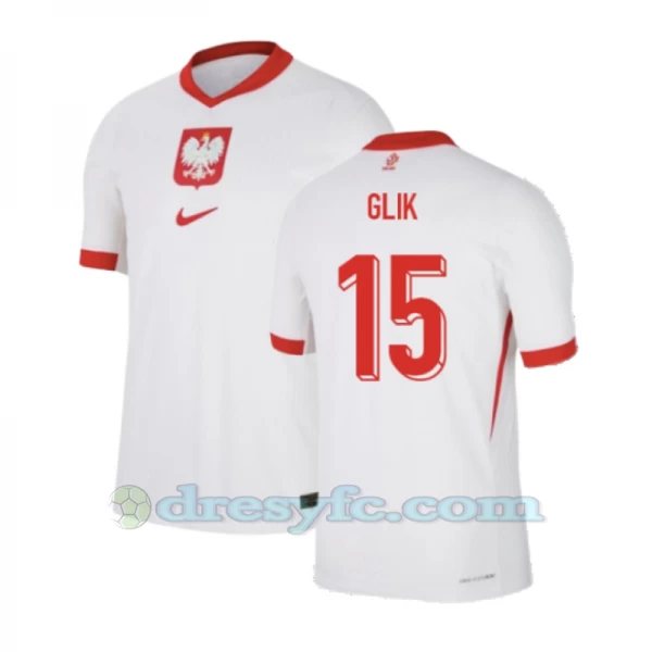 Glik #15 Fotbalové Dresy Polsko Mistrovství Evropy 2024 Domácí Dres Mužské