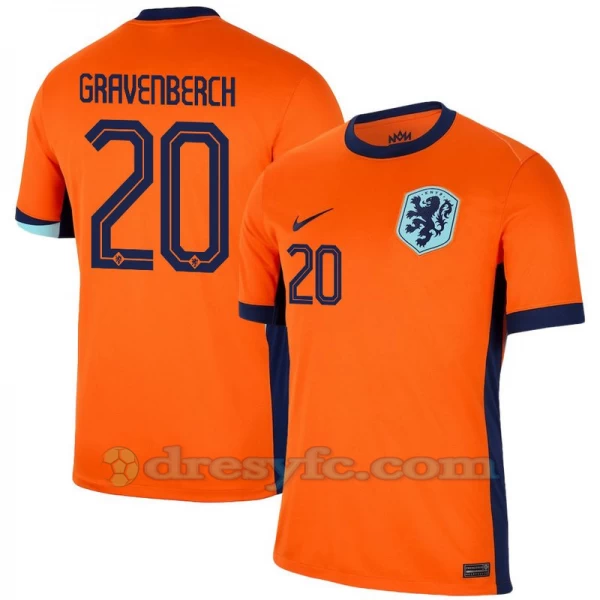 Gravenberch #20 Fotbalové Dresy Holandsko Mistrovství Evropy 2024 Domácí Dres Mužské