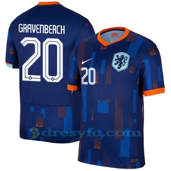 Gravenberch #20 Fotbalové Dresy Holandsko Mistrovství Evropy 2024 Venkovní Dres Mužské