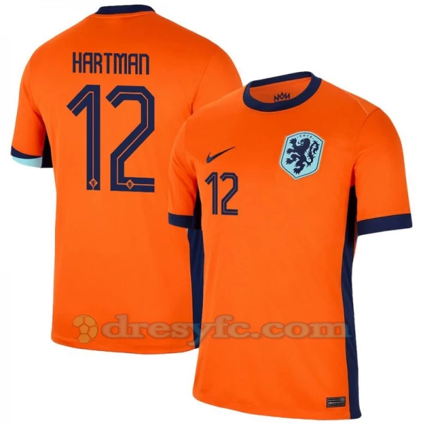 Hartman #12 Fotbalové Dresy Holandsko Mistrovství Evropy 2024 Domácí Dres Mužské