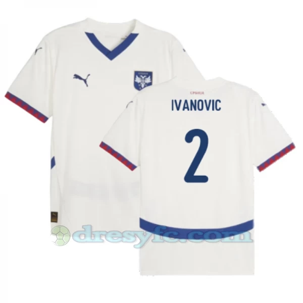 Ivanovic #2 Fotbalové Dresy Srbsko Mistrovství Evropy 2024 Venkovní Dres Mužské