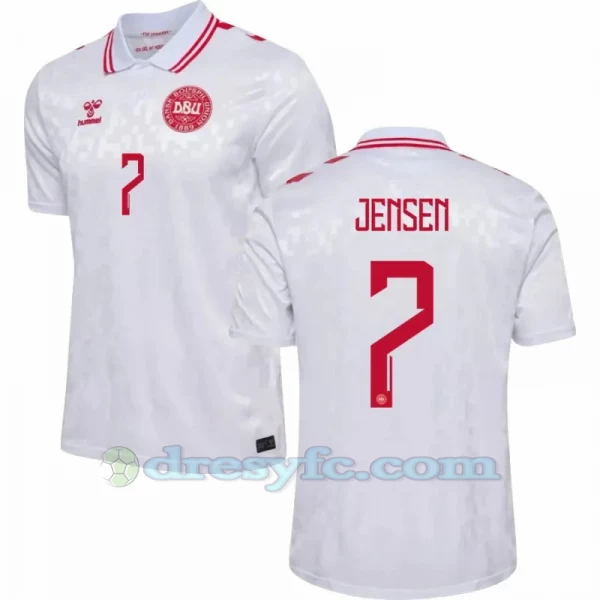 Jensen #7 Fotbalové Dresy Dánsko Mistrovství Evropy 2024 Venkovní Dres Mužské