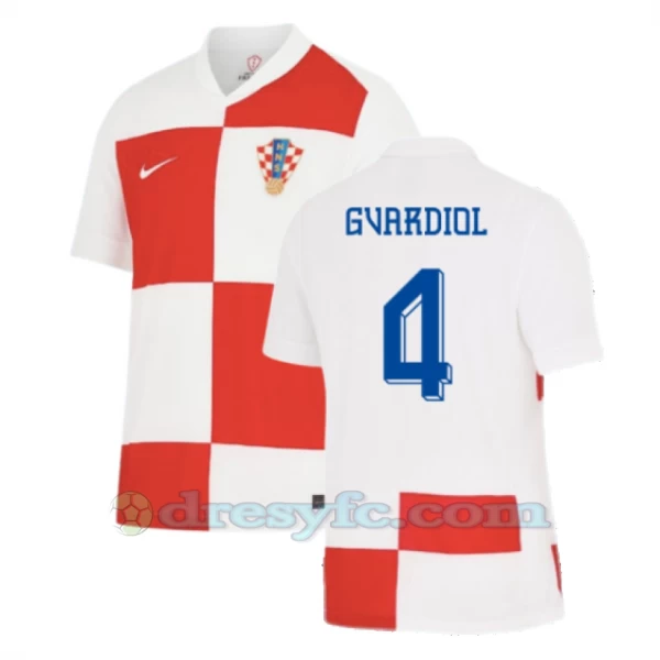 Josko Gvardiol #4 Fotbalové Dresy Chorvatsko Mistrovství Evropy 2024 Domácí Dres Mužské
