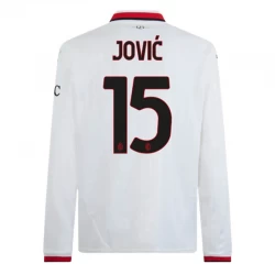 Jovic #15 Fotbalové Dresy AC Milan 2024-25 Venkovní Dres Mužské Dlouhý Rukáv