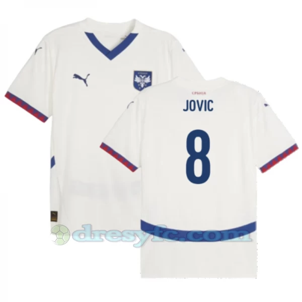 Jovic #8 Fotbalové Dresy Srbsko Mistrovství Evropy 2024 Venkovní Dres Mužské