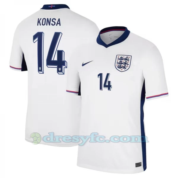 Konsa #14 Fotbalové Dresy Anglie Mistrovství Evropy 2024 Domácí Dres Mužské
