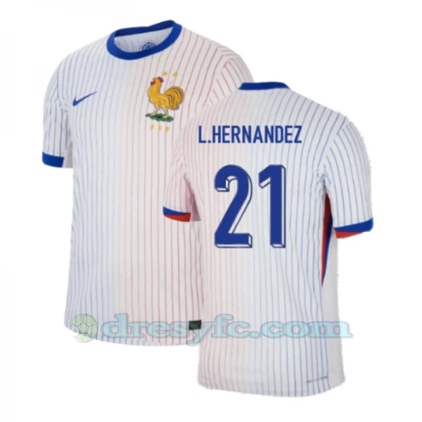 L. Hernandez #21 Fotbalové Dresy Francie Mistrovství Evropy 2024 Venkovní Dres Mužské