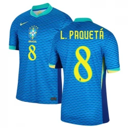 L.paqueta #8 Fotbalové Dresy Brazílie Copa America 2024 Venkovní Dres Mužské