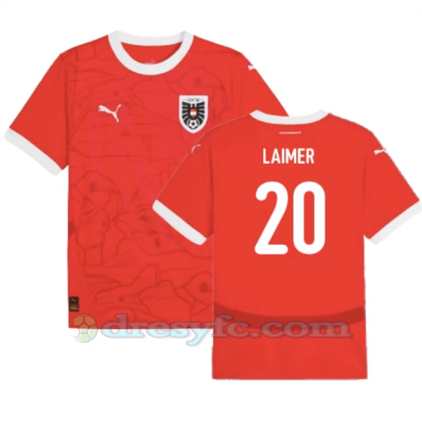 Laimer #20 Fotbalové Dresy Rakousko Mistrovství Evropy 2024 Domácí Dres Mužské