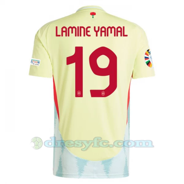 Lamine Yamal #19 Fotbalové Dresy Španělsko Mistrovství Evropy 2024 Venkovní Dres Mužské